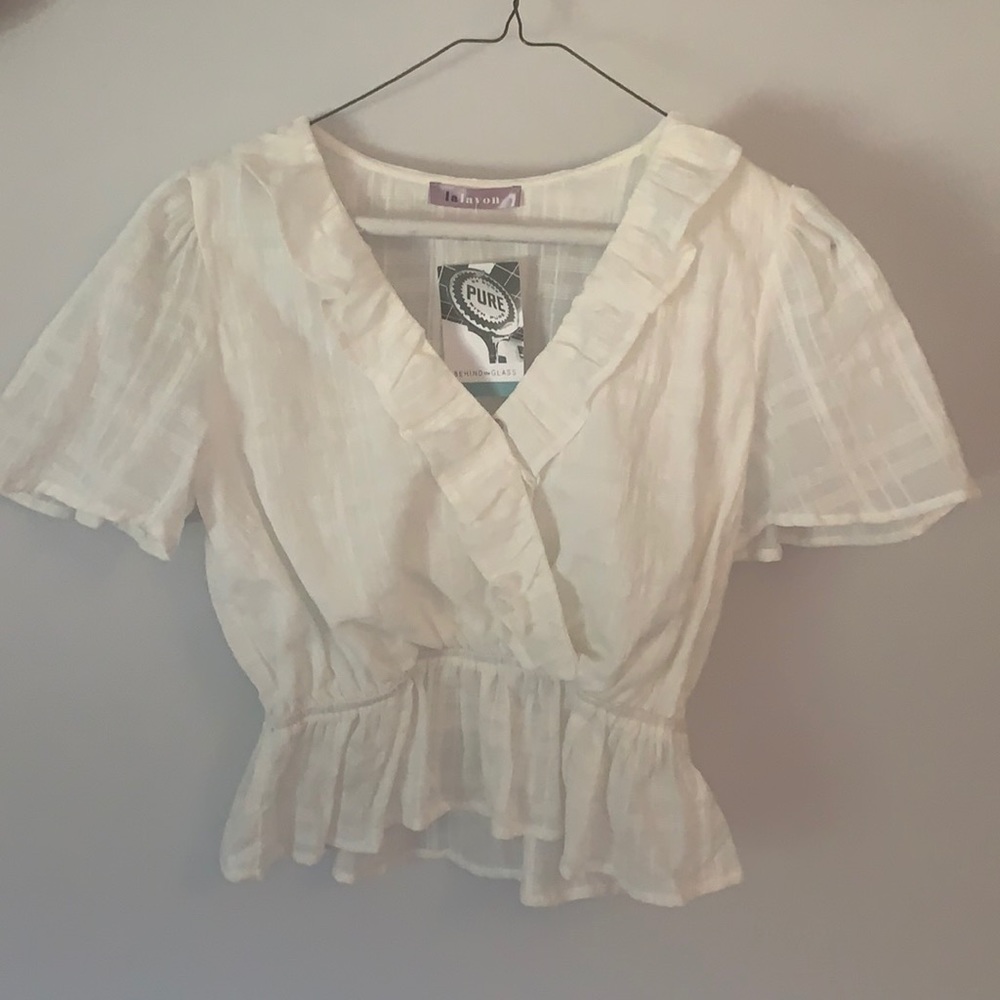 Frill Detail Top - Off White